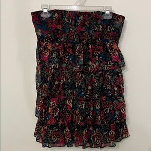 Forever 21 Colorful Tiered Mini Skirt